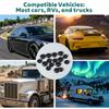 8 Set Car Plate Screw Caps, Black Plastic License Plate Frame Screw Covers Caps, Universal Car Plates Bolts Fastener Head Cover Cap for Cars Truck