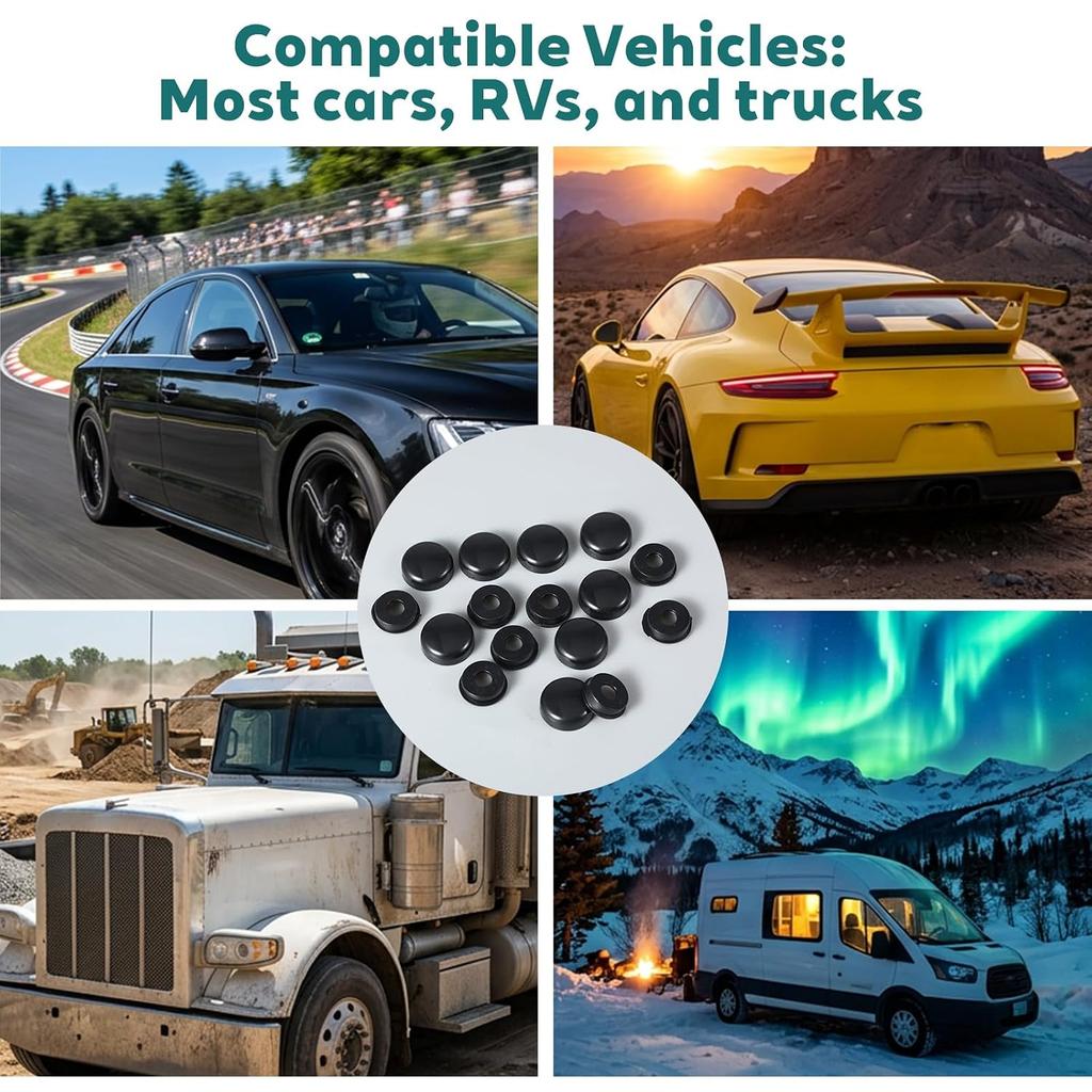 8 Set Car Plate Screw Caps, Black Plastic License Plate Frame Screw Covers Caps, Universal Car Plates Bolts Fastener Head Cover Cap for Cars Truck