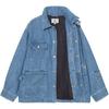 Carhartt WIP X INVINCIBLE Collaboration Multi-Pocket Label Logo Loose Removable Hood Denim Jacket Unisex jackets A242054-01-06