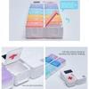 Pill Organizer with Medicine Reminder Alarm Weekly Large Capacity Vitamin Box Organizer AM PM Daily Travel Medication Box