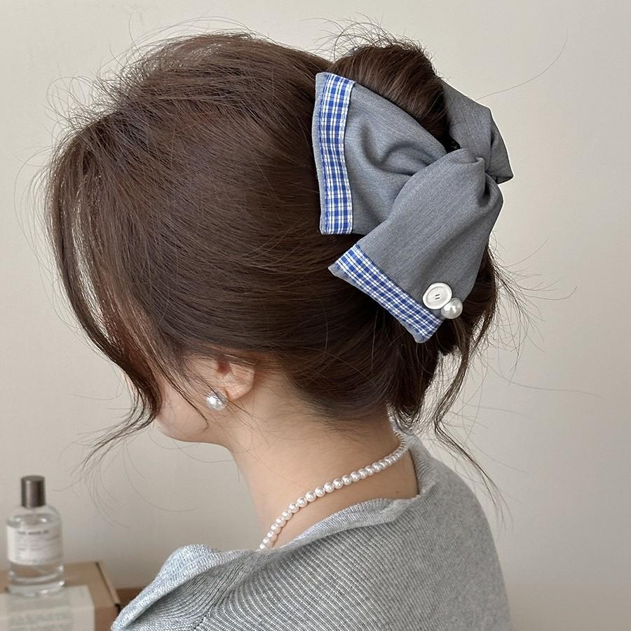 Fabric button lace square towel large intestine hair band Korean simple versatile head flower fashion commuter high-end hair accessories women