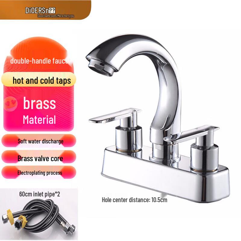Deer Bathroom Basin Faucet with Dual Handles