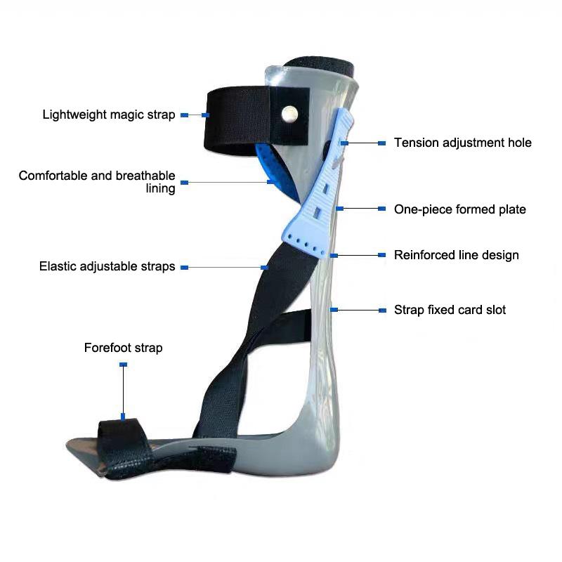 Foot Drop Orthotics Ankle Orthosis Adjustable Elasticity Valgus Orthotics Stroke Hemiplegia Rehabilitation Shoes Foot Supports