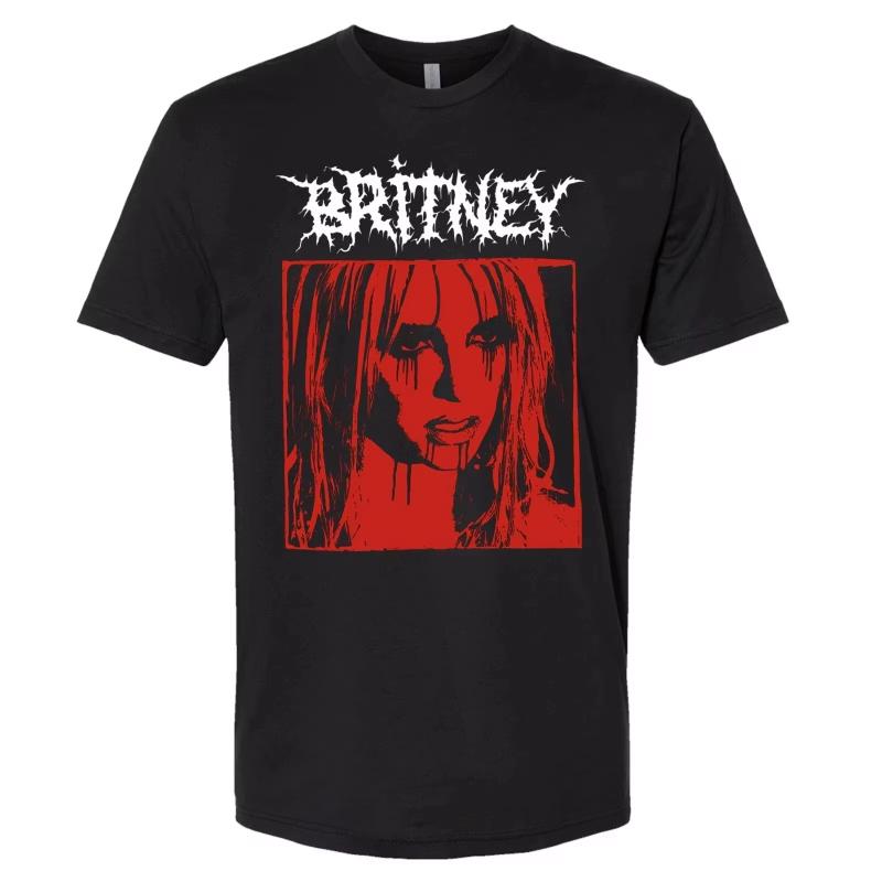 

Punk rock fan clothing suitable for both Unisex and Women YkBritney Spears Tshirt black metal fun shirt S
