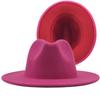 Hot-selling woolen top hat, new wild card, big red hat, ethnic style jazz hat, cashmere felt hat.