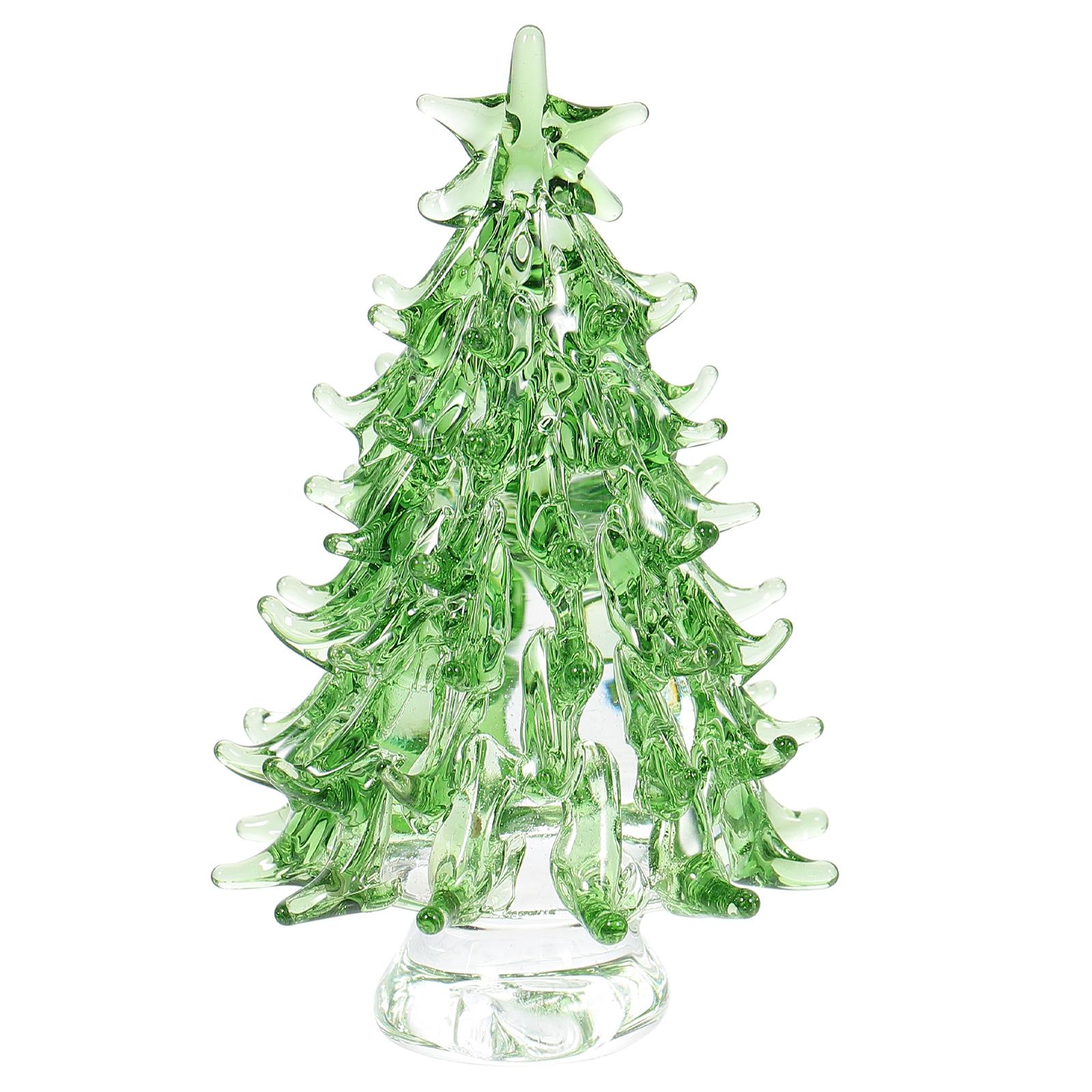 

Mini Christmas Tree Crystal Desktop Decor Small Xmas Holiday Village Scene Table Decoration Christmas Supplies Five- 6.7x6.7x4 cm зелений