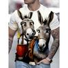 Donkey Graphic 3D Printed T Shirts Men Women Fashion Casual Novelty T-shirt Kid Street Short Sleeve Funny Kids T Shirt