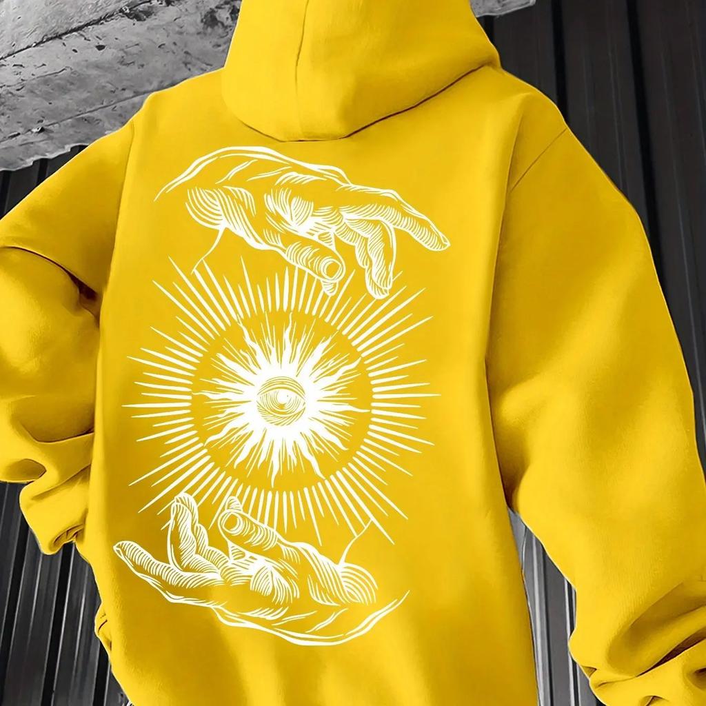 Модне вінтажне худі з принтом для чоловіків, худі з довгим рукавом на осінь-зиму, повсякденне худі для вулиці, новий чоловічий одяг