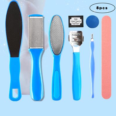 8dílná sada Foot Chobotnice Exfoliační ořezávátko na paty Stahování paty Stahování paty Odstraňování praskání paty Pilníky na patě Podrážka