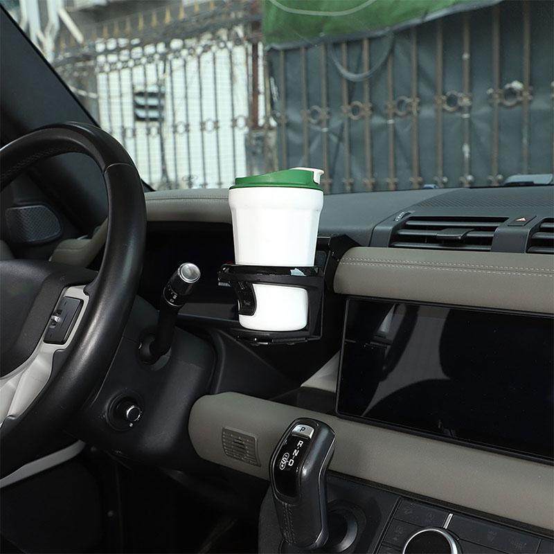 For Land Rover Defender 90110 2020-23 ABS+Aluminum Alloy Car Center Console Dashboard Water Cup Bracket Car Interior Accessories