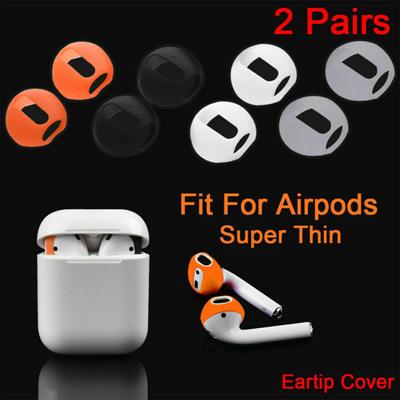 2 Pair Silicone Protective Cover Case Anti-Slip Earphone Eartips for Air-pods 1 2