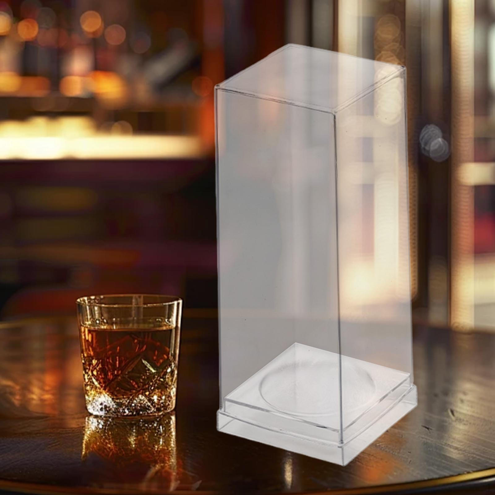 

Прозрачная витрина для ликера Пылезащитный ящик для хранения бутылок Защита для дня рождения L