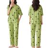 MlleeSSeeldyTRC Pajama Short Sleeve Top and Long Polka Dot Round Top and Bottoms Loose Perfect for Spring and Summer Women's 2-Piece Set, Pants,