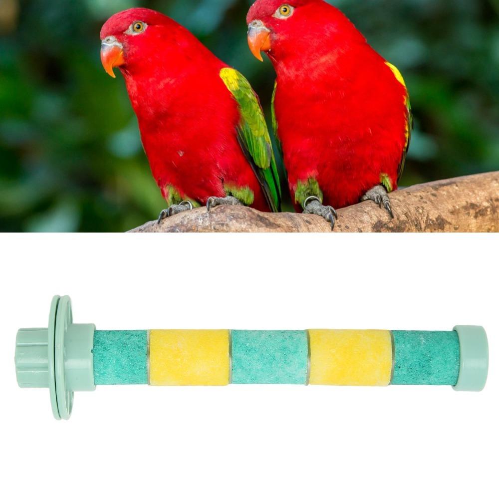 Metal Core Bird Cage Perch Knurled Nut Parrot Beak Trimmer Durable Bird Perch Stand Indoor Aviary