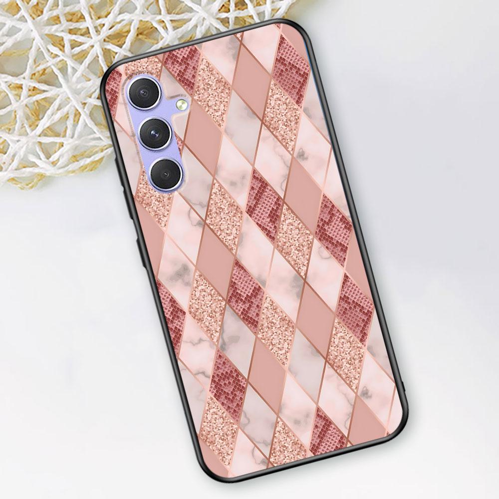 Rose Love Heart Gold Case for Samsung Galaxy A51 A53 A54 A31 A52 A12 A13 A21s A22 A32 A11 A22 A33 A41 A52s A73 TPU Phone Cover