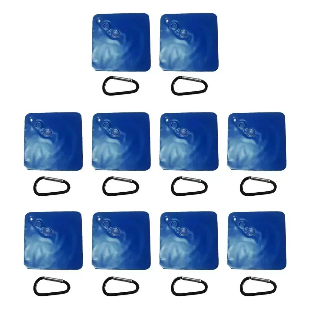 10 Pack Pool Cover Weight Bags Made from PVC with Hook Fasteners for Above Ground Pools Provides Secure Hold for Pool Covers