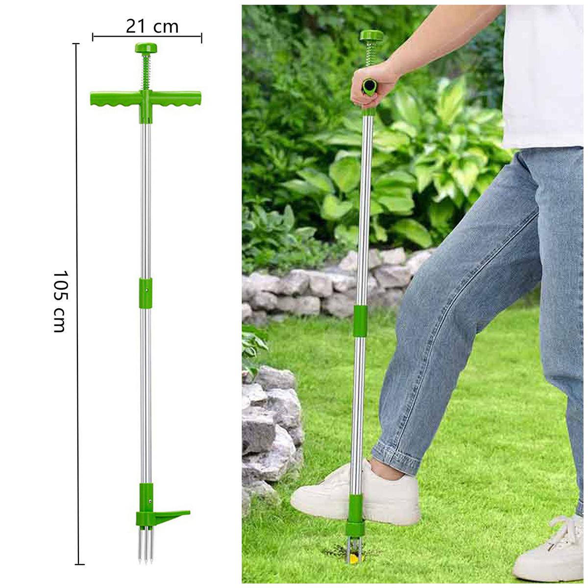 

Удалитель сорняков с длинной ручкой 100 см, портативный, для сада, газона, травы, растений, цветов, для удаления корней, для улицы, двора, алюминиевый, стоячий, выдергиватель сорняков