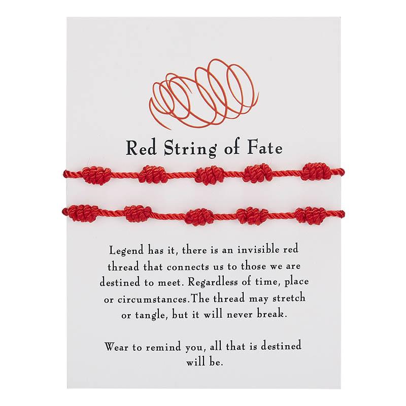 

2Pcs Couple Bracelet Handmade Weaven Lucky Red String Braclet Friendship Jewelry Pulseras Rojas Gifts For Lover Matching Braslet