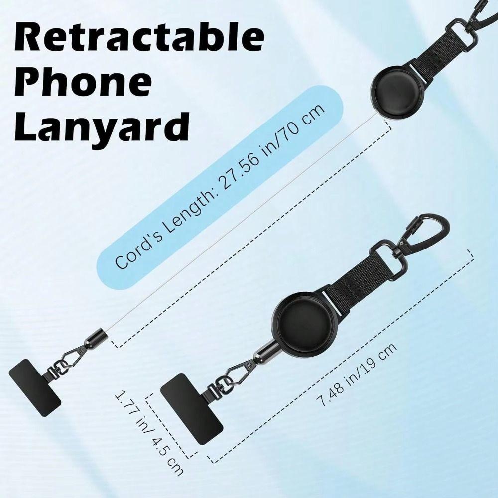 360° Rotace Anti-Theft Držák Telefonu Bezpečnostní Poutko Zatahovací Šňůrka na Telefon Pásek na Telefon