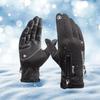 1pair Winter Thermal Waterproof Gloves - Touch Screen Windproof Warm, Running/Hiking/Ski Sports Cold Weather Gear, Black Gloves