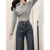 Autumn Winter New Fashion Long Sleeve Turn-down Collar Solid Sweaters Women's Clothing Loose All-match Knitting Vintage Chic Top