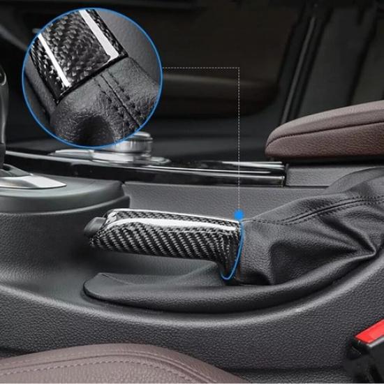 Echte Kohlefaser Handbremshebel Abdeckung FÜR BMW E90 E60 F30 F22 F80 F20