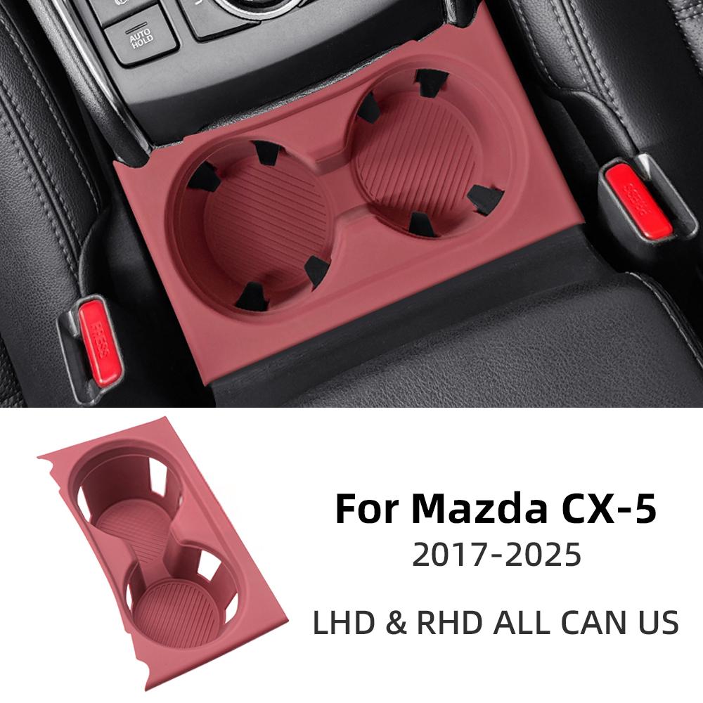 For Mazda CX-5 CX5 2017 2018 -2025 Silicone Center Console Cup Holder Mat Anti Slip Waterproof Interior Decor Car Accessories