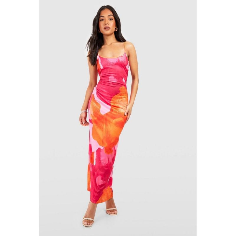 French Style Summer New off-Shoulder Sexy Digital Print Slim Fit High Sense Sling Dress Formal Dress Women