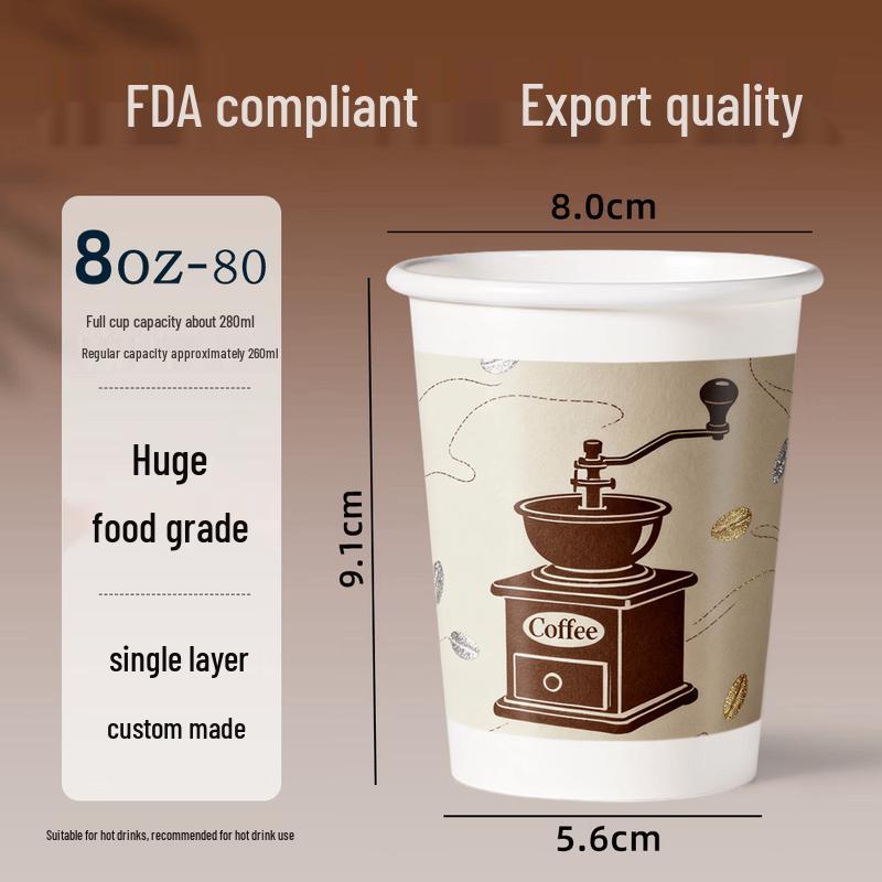 Qiwei Disposable Hot Drink Paper Cups with Lids
