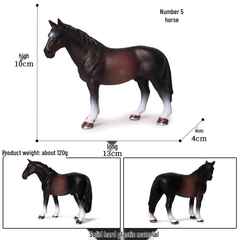 Cross-border Prairie Horse Desktop Ornament: Black & White North American Feral Horse Model