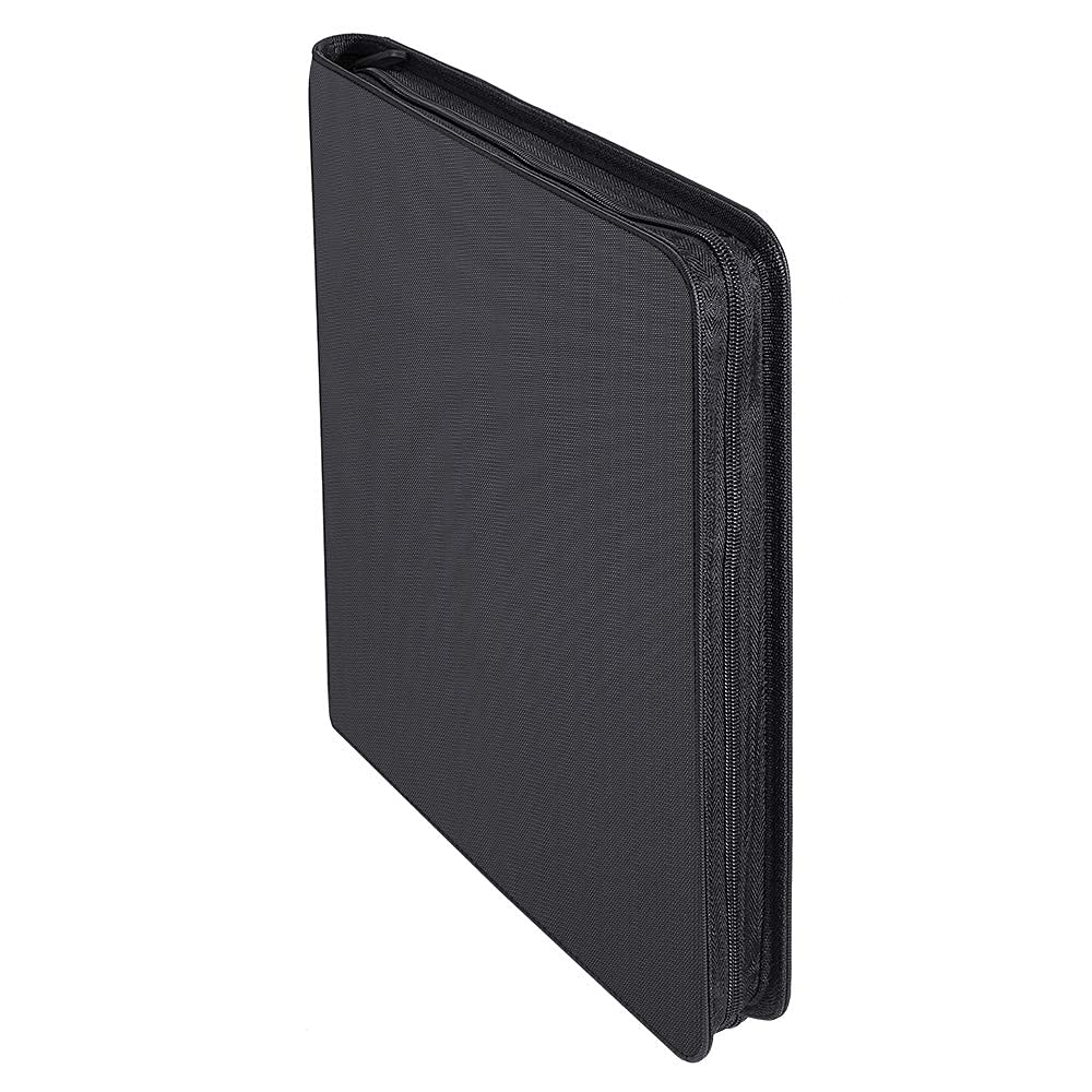 PAKESI Trading Card Album with 480 Card Inner PU Card PP Pockets for Collecting Other Cards Black 12-Pocket Storage, Pages, Pick-Up Storage,