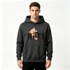 Men's Casual Long Sleeve Hoodie, Cute Cartoon Teddy Bear NICE Letter Graphic Print Loose Fit Hooded Sweatshirt Adult Daily Streetwear Pullover Tops