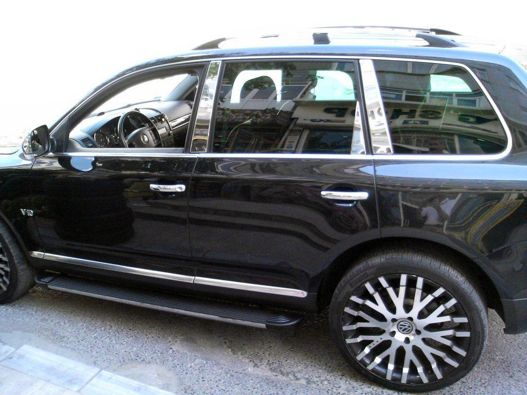 

Накладки на стійки (8 шт, нерж) Carmos - Турецька сталь для Volkswagen Touareg 2010-2018 рр.