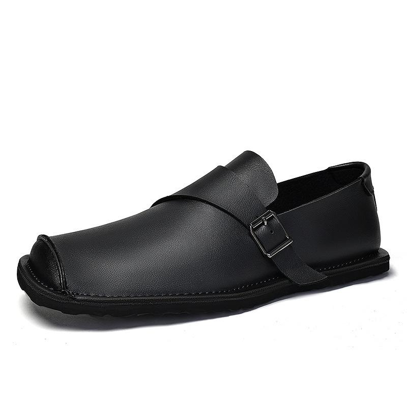 Men's Genuine Leather Retro Slip-On Driving Shoes