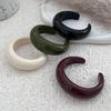 Resin Bracelet Round Opening Jewelry Modern Cold Wind Solid Color Ring Set Women's Bracelet