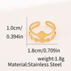 1Pcs Lady stainless steel open-ended ring, extravagant accessory ring, hollow finger ring