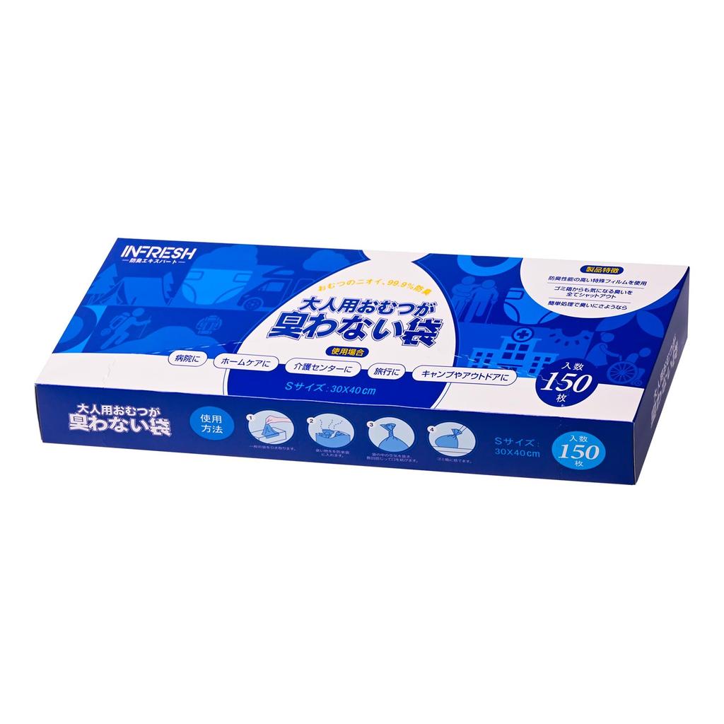 INFRESH Adult Diaper Small Large 150 Adult Diaper Disposal Bags Odor-Proof Bags, Size, Capacity, Bags, (White)