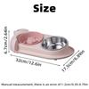 One Piece Multifunctional Pet Double Bowl Cartoon Containing Stainless Steel Bowl Pet Food Utensils Pet Feeding Water Feeding
