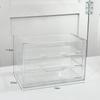 Transparent Jewelry Storage Box Organizer Table Drawer-Type Stackable Organizing Box 9 Grid Acrylic Display Jewelry Storage Rack