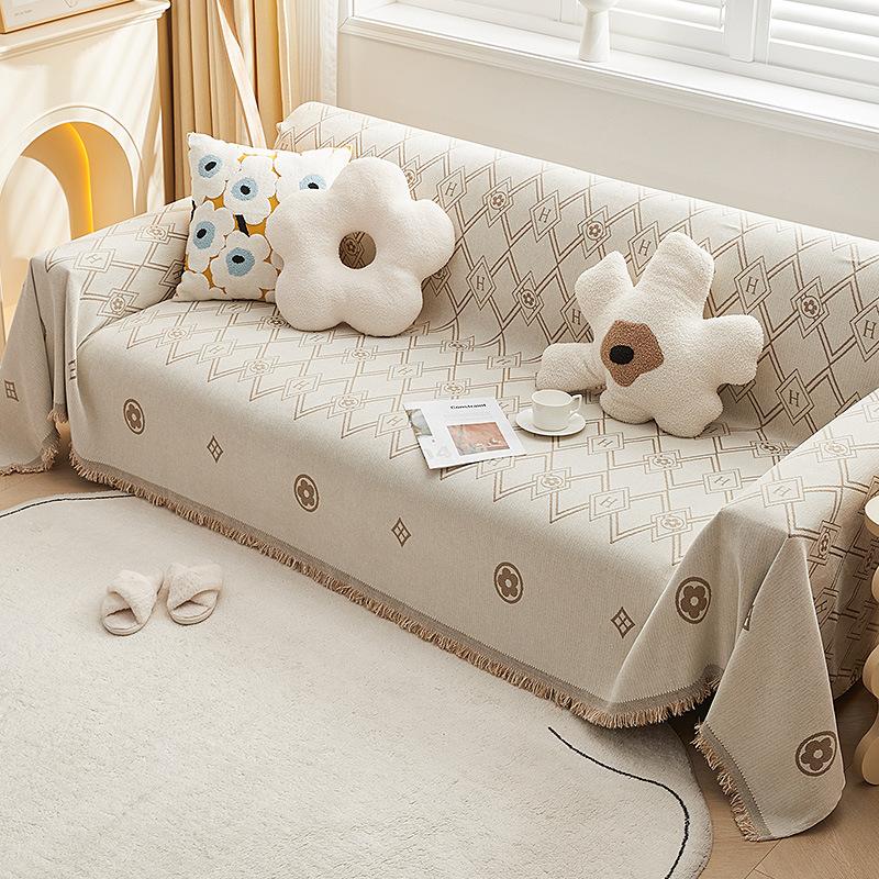 Chenille-Sofabezug, universeller Couch-Handtuch, staubdichter Sofakissenbezug, Anti-Katzen-Kratzschutzbezug, Sofadecke, Teppich