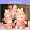 Soft Fluffy Transforming Animal Plush Toy Piggy Elephant Dinosaur Bunny Rabbit Doll Pillow