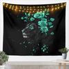 Red Rose And Lion Tapestry For Kids Boys Girls Large Black Lion Wall Art 3D Wild Animal Pattern Wall Hanging Blanket Romantic