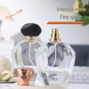 Elegant Transparent Glass Perfume Bottle with Round-Edge Polygon Design and Thick Base