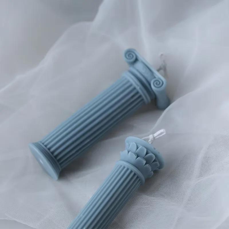 Home DecorDIY Gypsum Ornament Mould New European Roman Pillar Mold Aromatherapy Candle Mold Kitchen Baking Chocolate Molds Retro