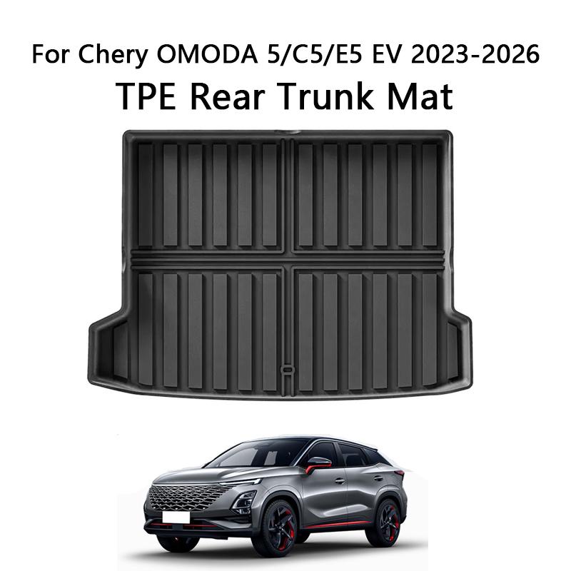 For Chery OMODA 5/C5/E5/EV 2023-2025 TPE Car Trunk Pad All Weather Waterproof Anti-Scratch Cargo Liner Rear Floor Mats (LHD&RHD)