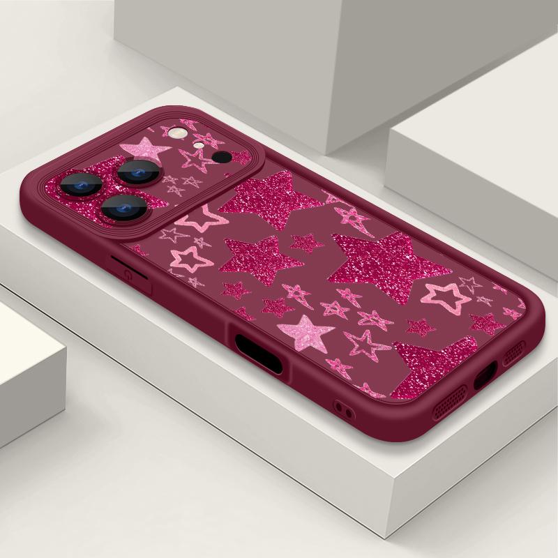 Five-pointed Star Pattern TPU Case For iPhone 17 Pro 17e 15 16 Pro Max 14 13 Pro Max 16e Shockproof Soft Silicone Phone Cover