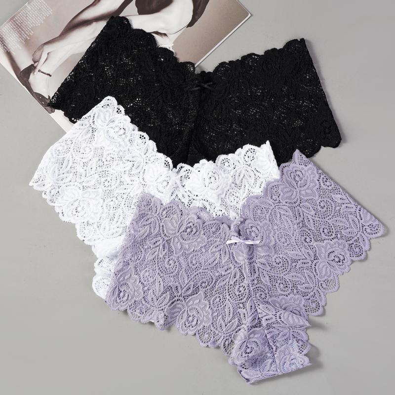 Women Sexy Lace Low Rise Thongs Hollow Out Mesh Panties Female Breathable Underwear Girls Intimates Underwear