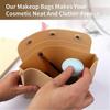 2 in 1 Silicone Makeup Bag Premium Travel Makeup Brush Holder Suitable for Most Beauty Brushes Travel Case Beauty Cosmetic Bag