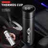 Car Smart Thermos Bottle With Temperature Display Coffee Cup For MINI Cooper R56 F56 R50 JCW Cabrio Countryman Clubman WORKS Ycahd11