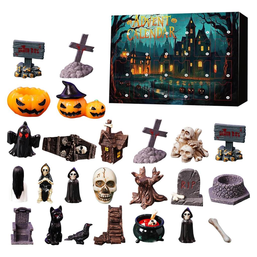 Halloween 3D Rășină Decorativ Numărătoare Inversă Blind-box 24 Piese